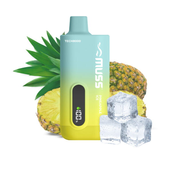 Muss Tech 8000 PINEAPPLE ICE 0 MG