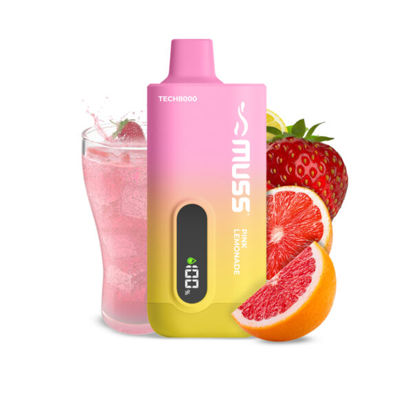 Muss Tech 8000 PINK LEMONADE 0 MG