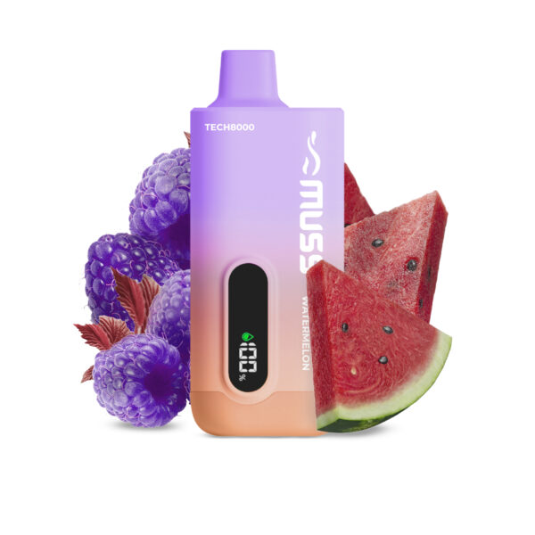 Muss Tech 8000 RASPBERRY WATERMELON 0 MG