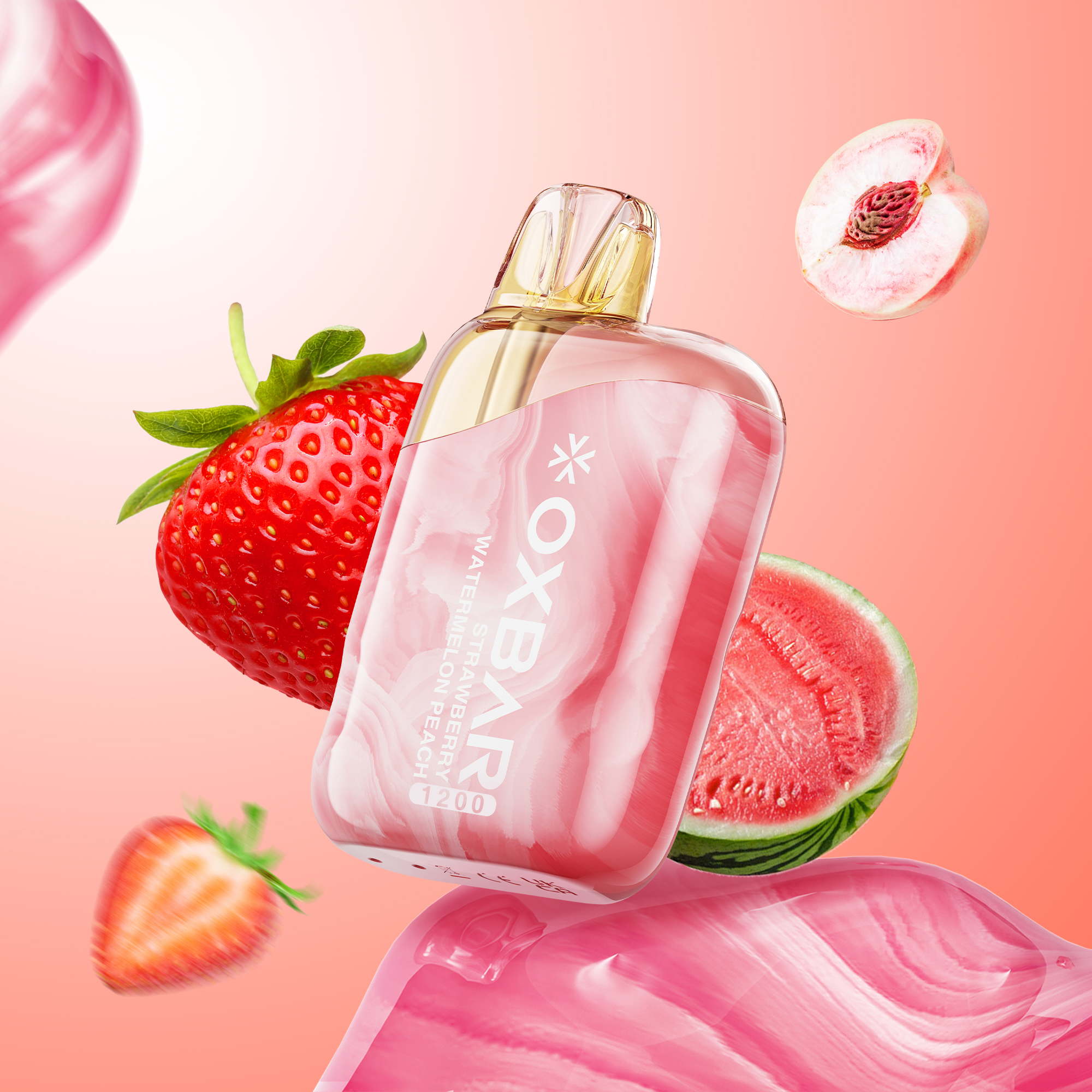 Oxbar 1200 Strawberry Watermelon Peach 20mg