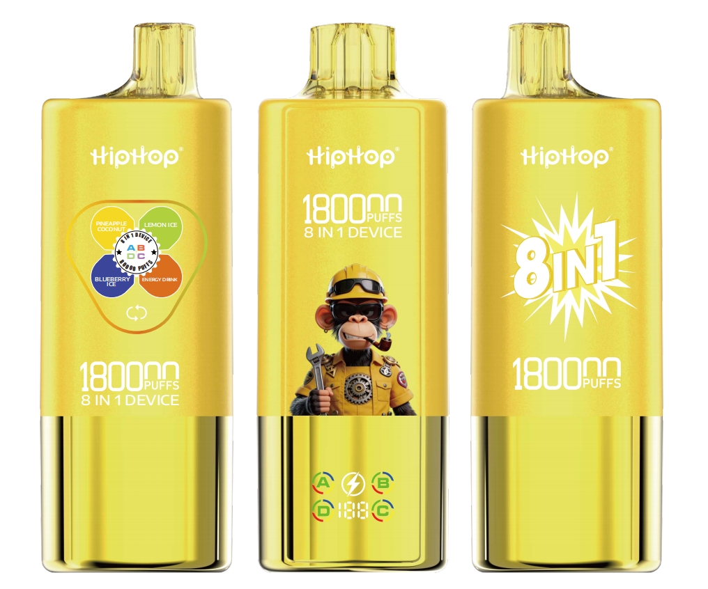 HipHop 180K 8in1 Pineapple Coconut · Lemon Ice · Energy Drink · Blueberry Ice
