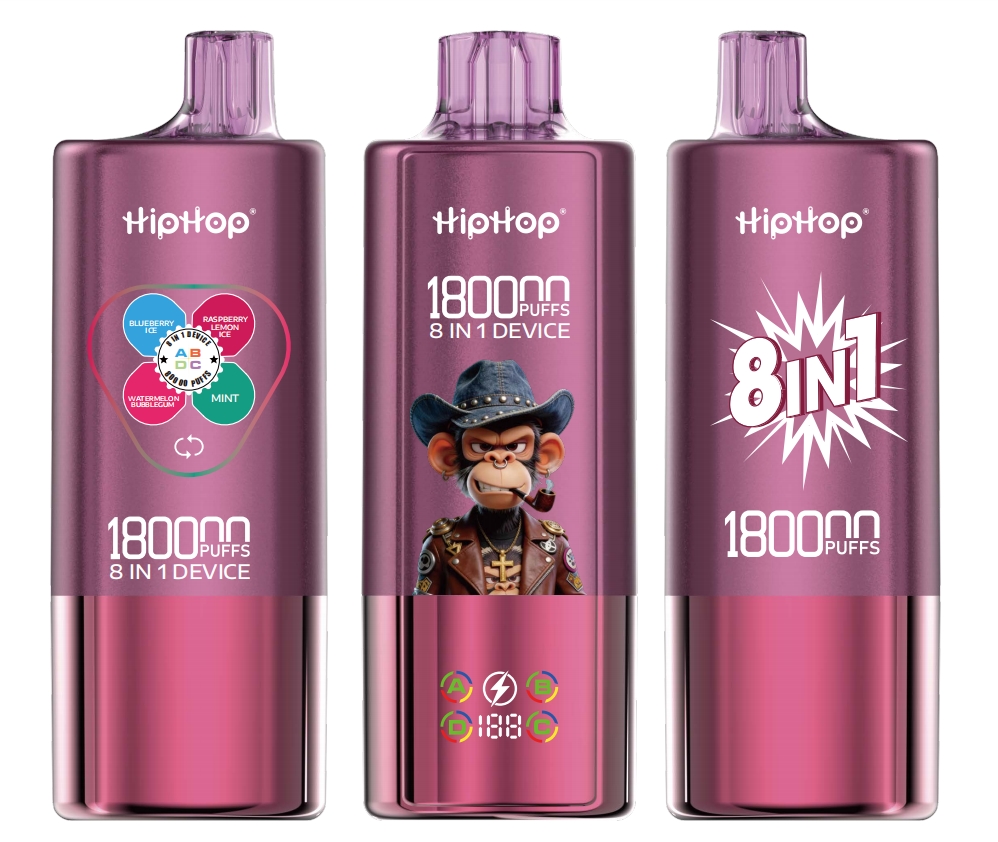 HipHop 180K 8in1 Blueberry Ice · Raspberry Lemon Ice · Mint · Watermelon Bubblegum