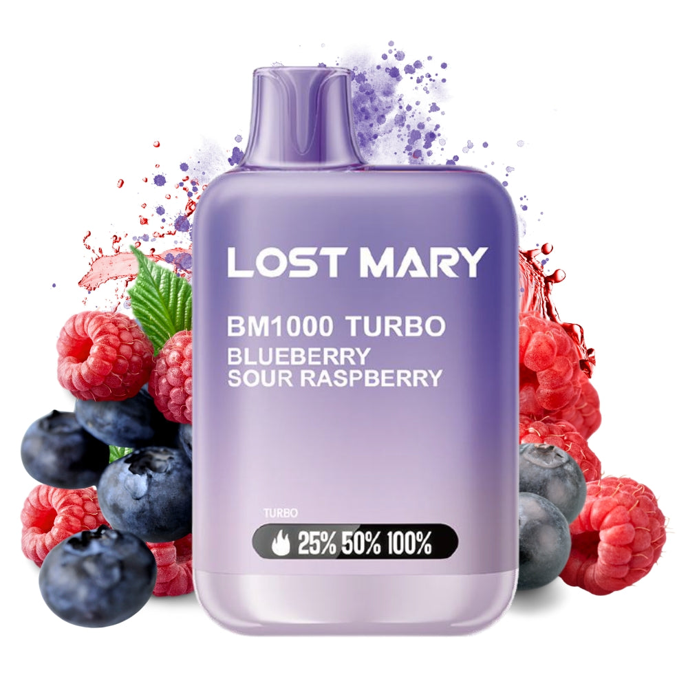 Lost Mary BM1000 Turbo Blueberry Sour Raspberry 20mg